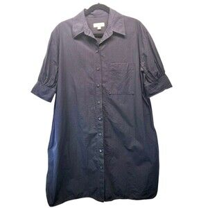 COS Navy Blue Oversized Button Down Shirt Dress w/pockets EU 36 US 6 Retail $120